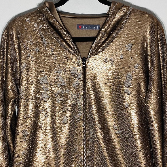Bronze/Gold Flip Sequins Jacket**Sm.-Med. $695 - Picture 3 of 7